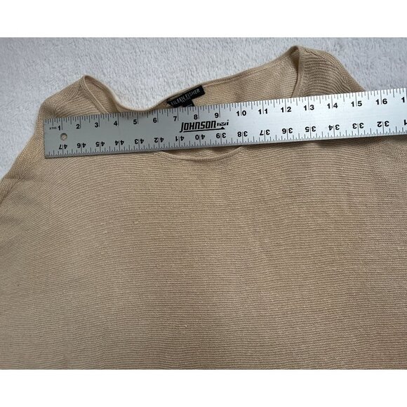 Eileen Fisher Petite Womens PL Organic Linen Sweater Beige Round-Neck Pullover - Picture 5 of 7